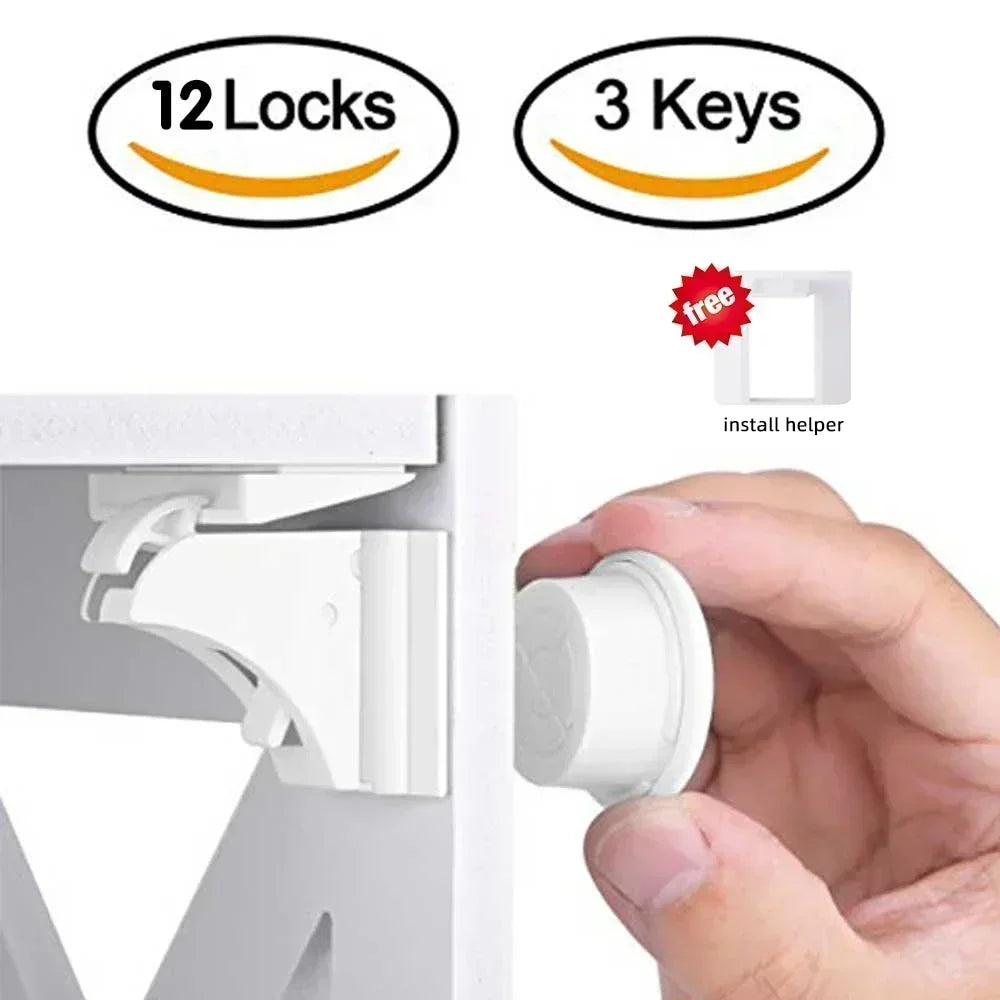 Magnetic Cabinet Locks Child Safety