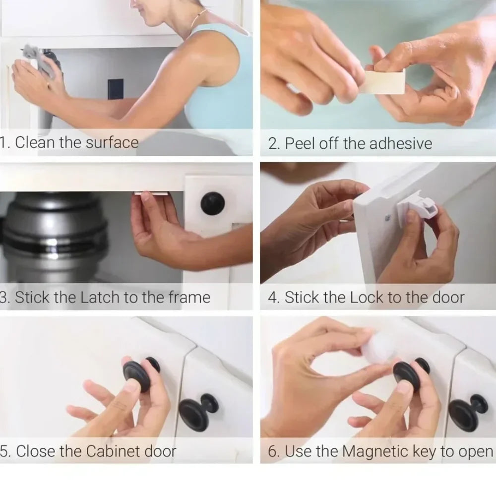 Magnetic Cabinet Locks Child Safety