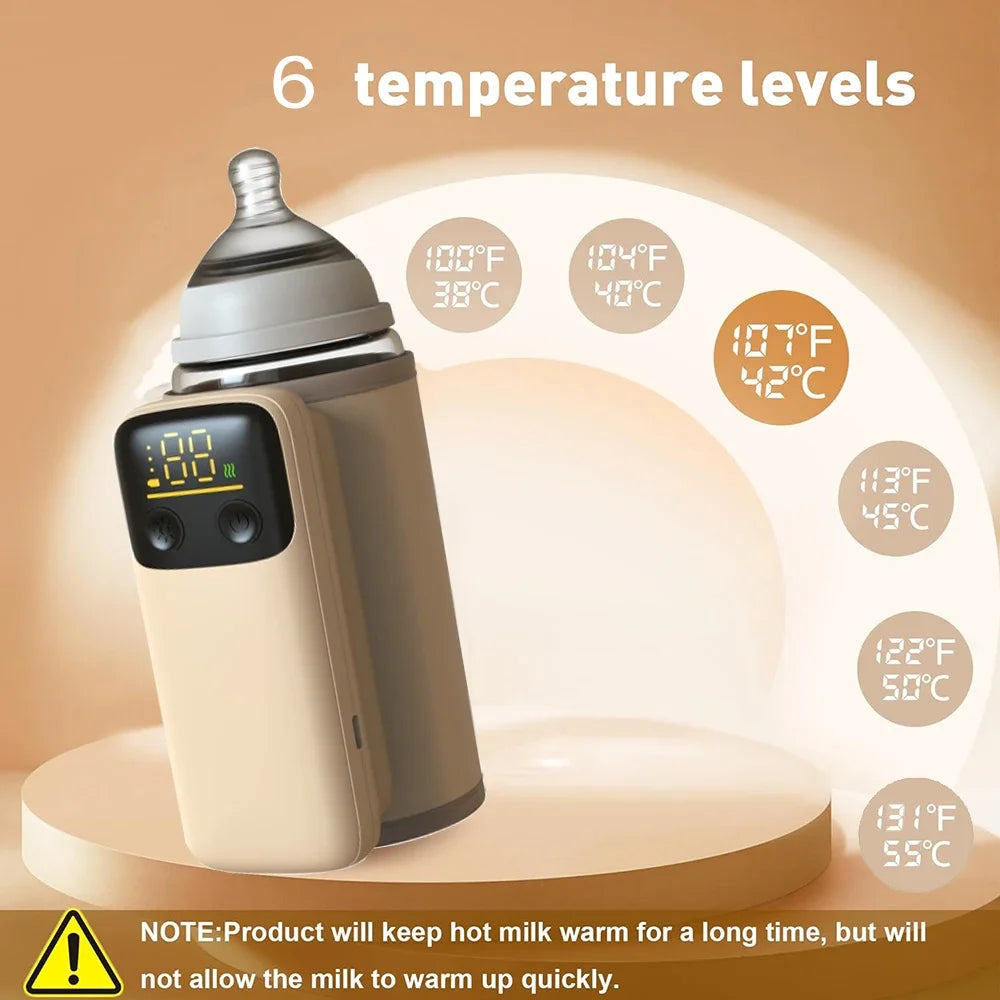 Portable baby bottle warmer with temperature control