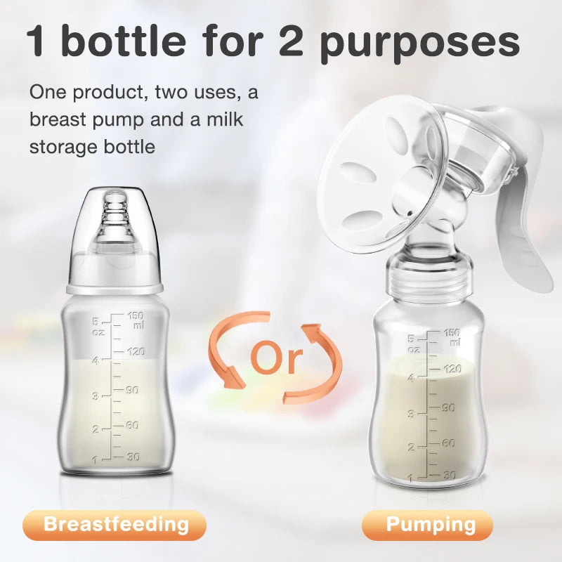 Manual Breast Pump with Silicone Shield