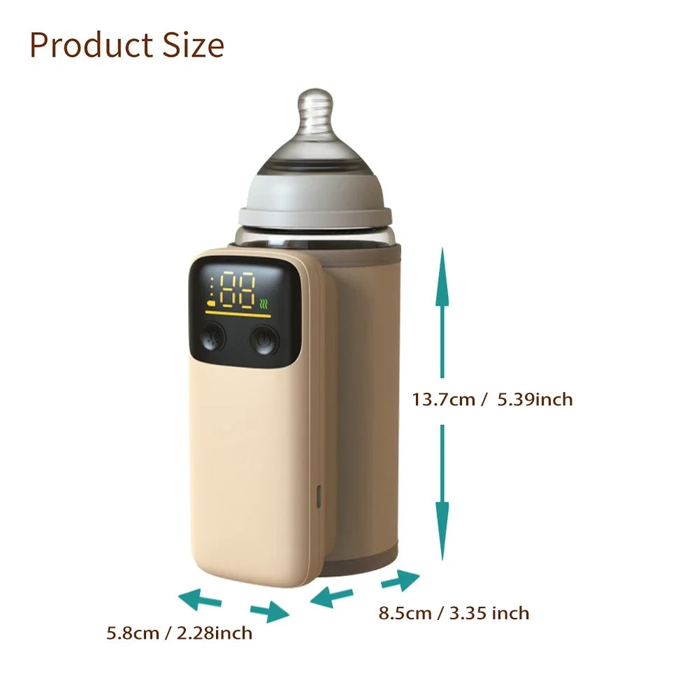 Portable baby bottle warmer with temperature control