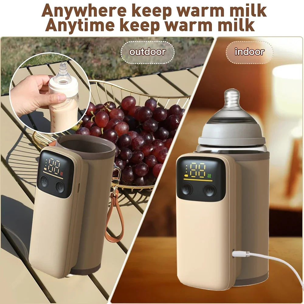 Portable baby bottle warmer with temperature control